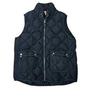 WOOLRICH Down Quilted Puffer Full Zip Vest Women's XL Black Pockets Outdoors